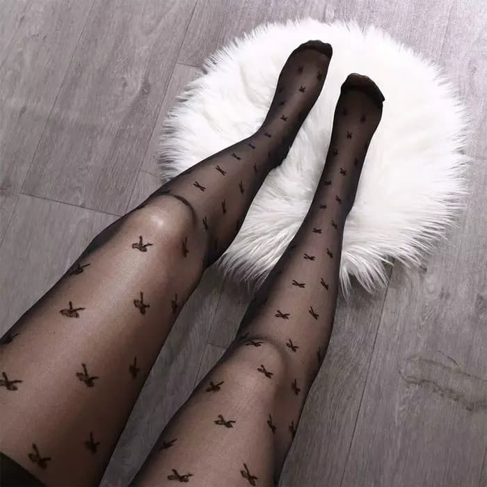 Collants blancs Sexy pour femmes et filles, bas fins et transparents avec nœud