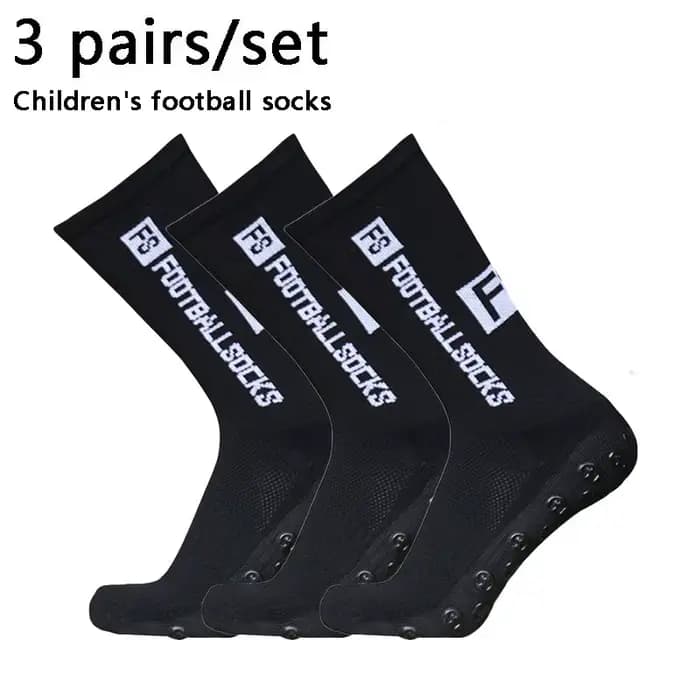 3 paires de chaussettes de football respirantes pour enfants et jeunes