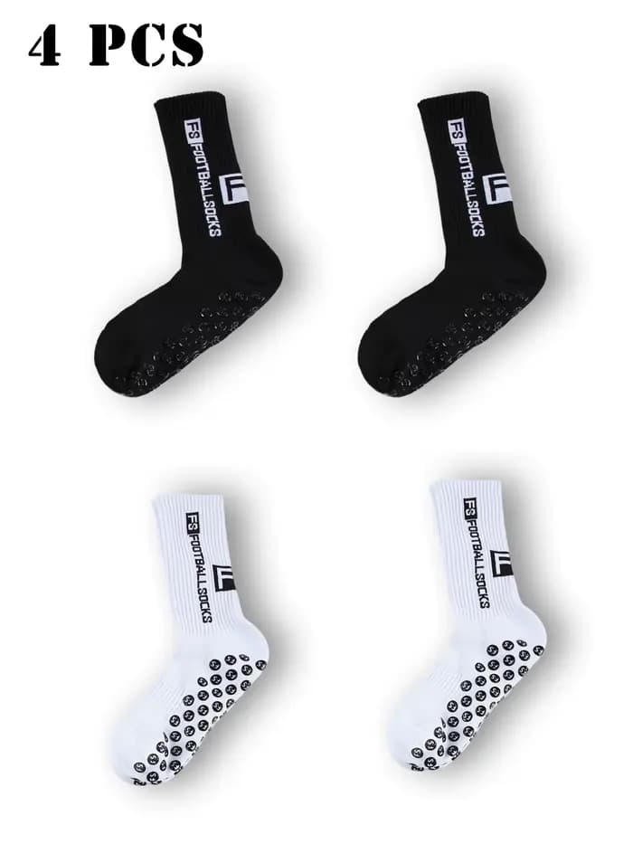 4 paires de chaussettes de football athlétiques pour hommes