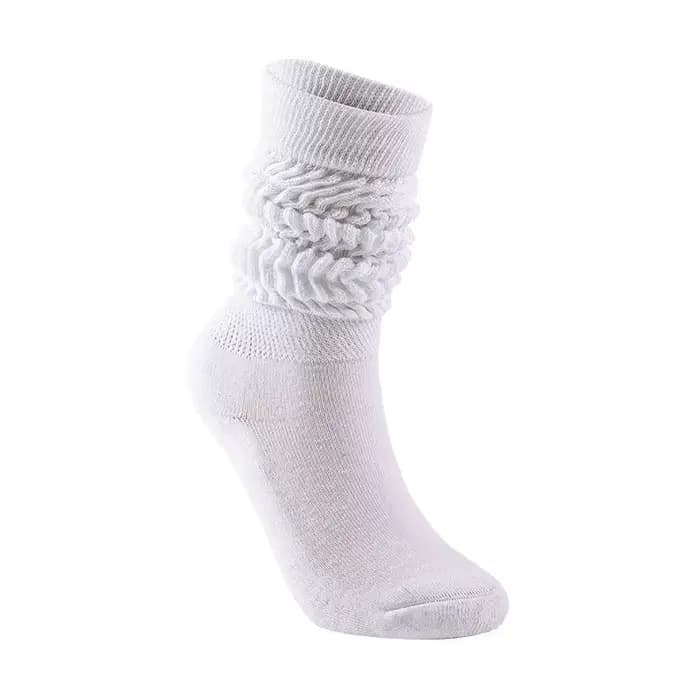 Chaussettes froissées colorées pour femmes et filles