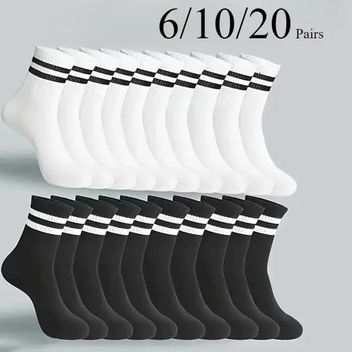 Hommes femmes chaussettes rayées mode couleur doux confortable absorbant la sueur respirant amoureux sport Style