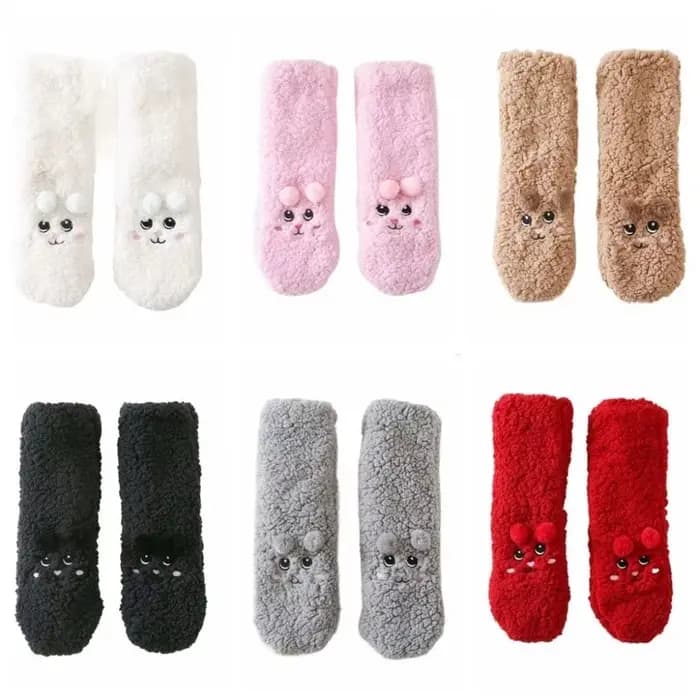 Chaussettes thermiques épaisses brodées douces