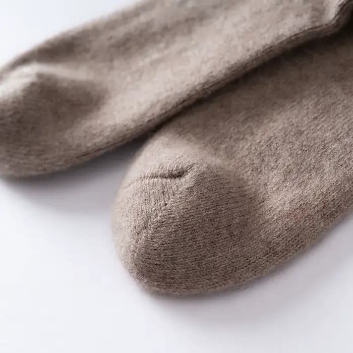 Chaud automne/hiver pur cachemire chaussettes épaisses unisexe épais