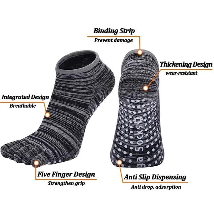 Five Parker-Chaussettes de Pilates en silicone pour femmes