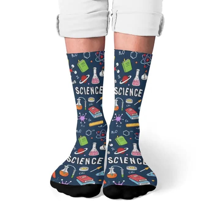 1 paire toutes saisons randonnée heureux hommes équipage chaussettes incroyable Science hiver