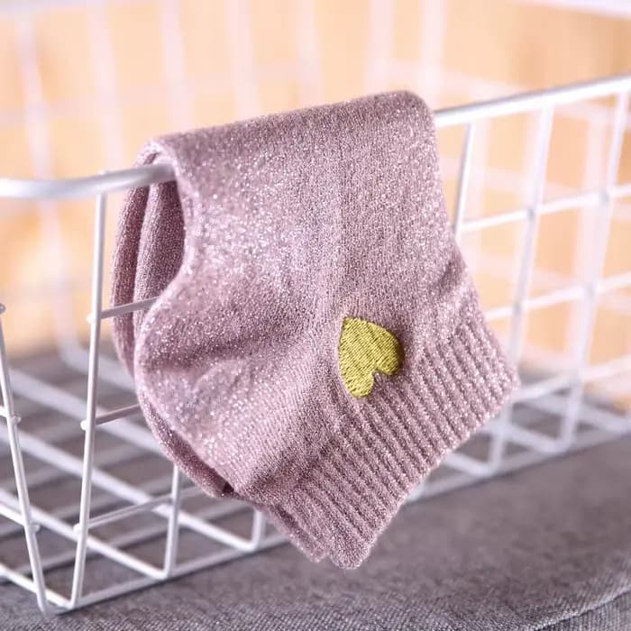 5 paires/ensemble femmes filles brodé amour coeur paillettes brillant chaussettes argent coloré mode drôle respirant
