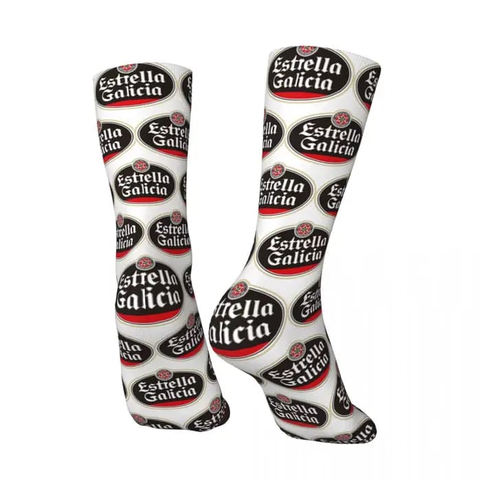 Chaussettes pour hommes Estrella Galicia bière espagne espagnol Lager