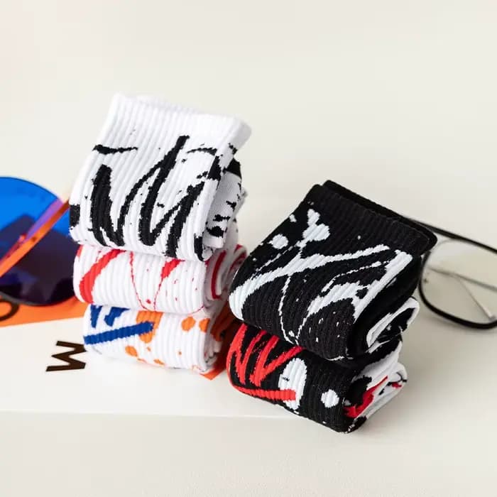 Chaussettes hautes à tube long hip-hop pour hommes