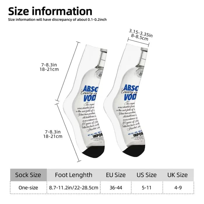 Chaussettes amusantes aAbsolut Vodka aAbsolut Vdka9