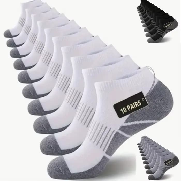 Chaussettes de sport d'extérieur pour hommes, haute qualité, confortables, antidérapantes, pour le football, grandes tailles, nouveau style, 10/30 paires