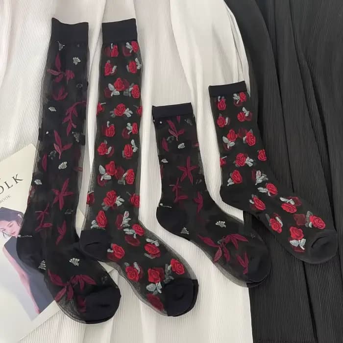 Chaussettes d'été transparentes Ultra-fines à bout fendu pour femme