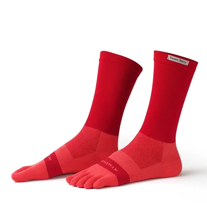 Chaussettes de sport longues à cinq doigts pour hommes