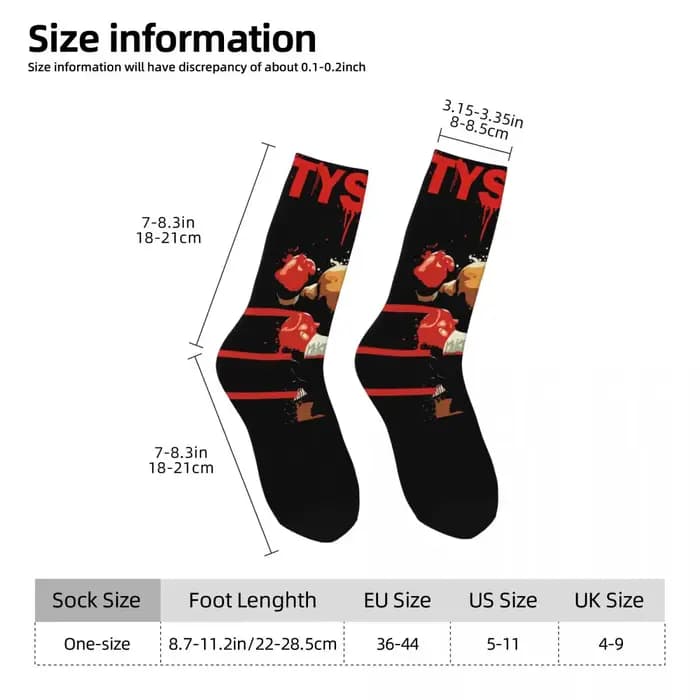 Mike Tyson Boxe Rétro Chaussettes Unisexes, Randonnée Happy 3D Printing Chaussettes, Street Style Elin Chaussettes, RNCan