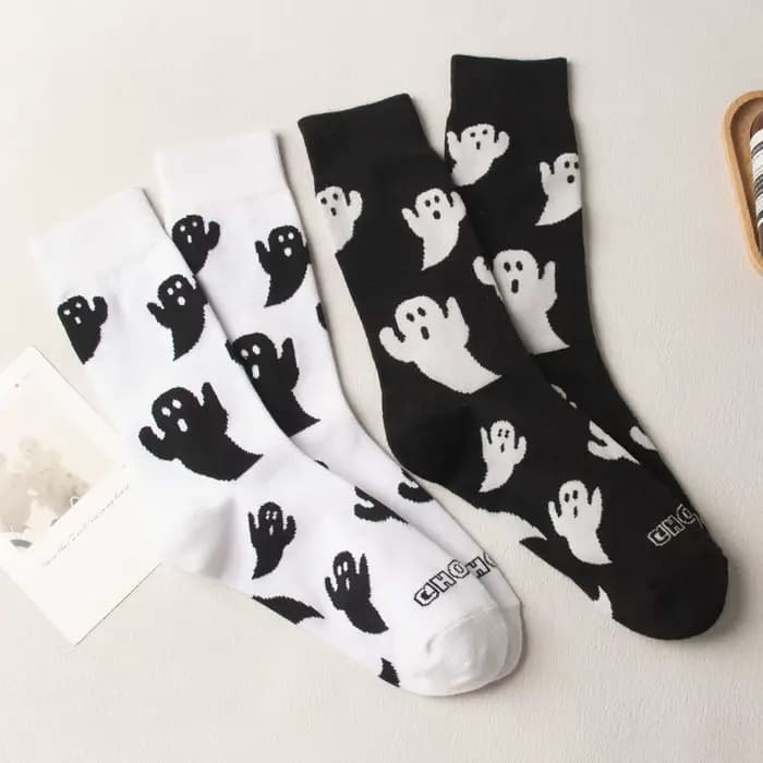 1 Paire de Chaussettes en Coton Noires pour Femme