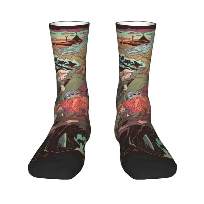 Lords Rings Gollum chaussettes Merch pour hommes femmes chaussettes souples confortables merveilleux cadeaux
