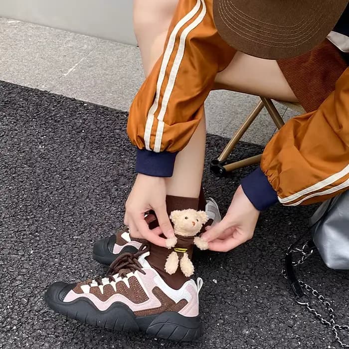 Dongdaemun-Chaussettes coréennes mignonnes en forme d'ours