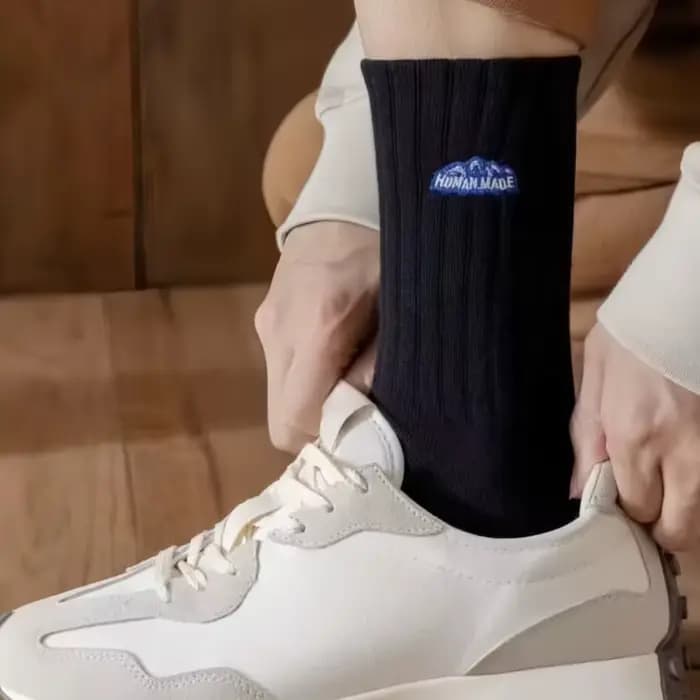 Chaussettes mi-mollet côtelées rétro pour hommes