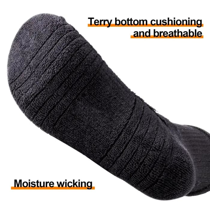 YUEDGE hommes épais respirant coton coussin équipage Sports de plein air randonnée Trekking chaussettes travail botte