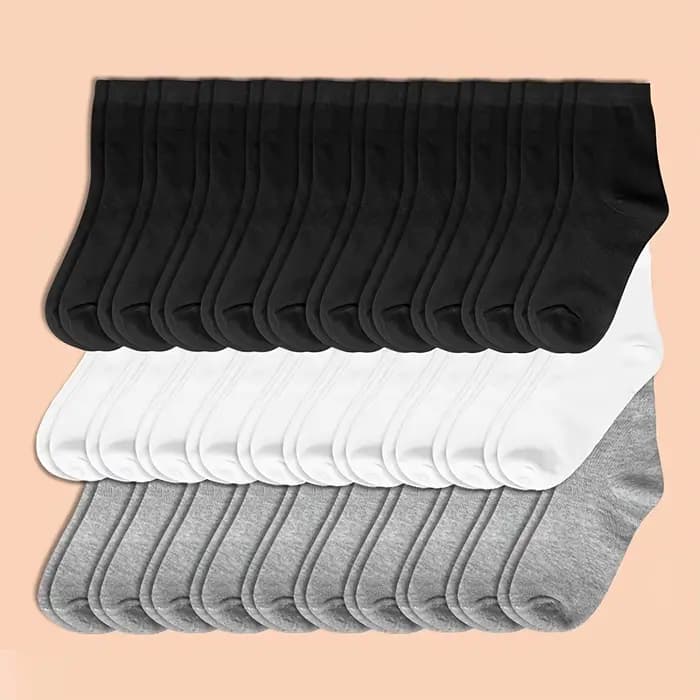 5 paires de chaussettes mi-mollet pour hommes pour le printemps