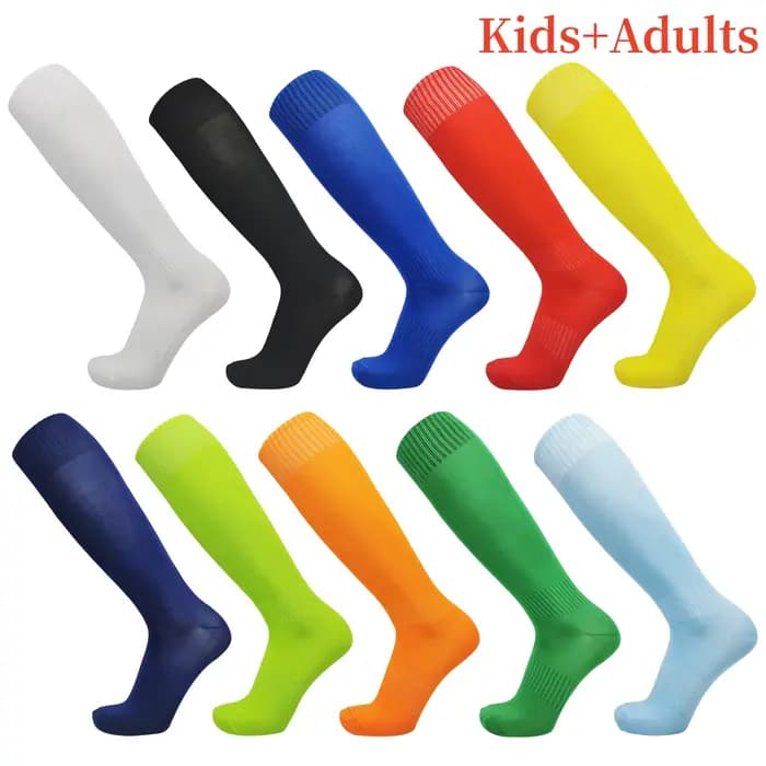 Football Football chaussettes sport enfants hommes femmes couleur unie bas cyclisme genou sport basket-ball enfants adultes longue chaussette de Football