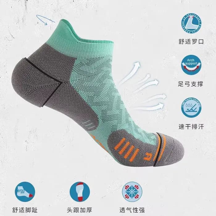 1/2/3 paires de chaussettes de course Marathon professionnelles Sports de plein air Fitness épaissi rembourré Tube court coupe basse bateau cheville chaussettes