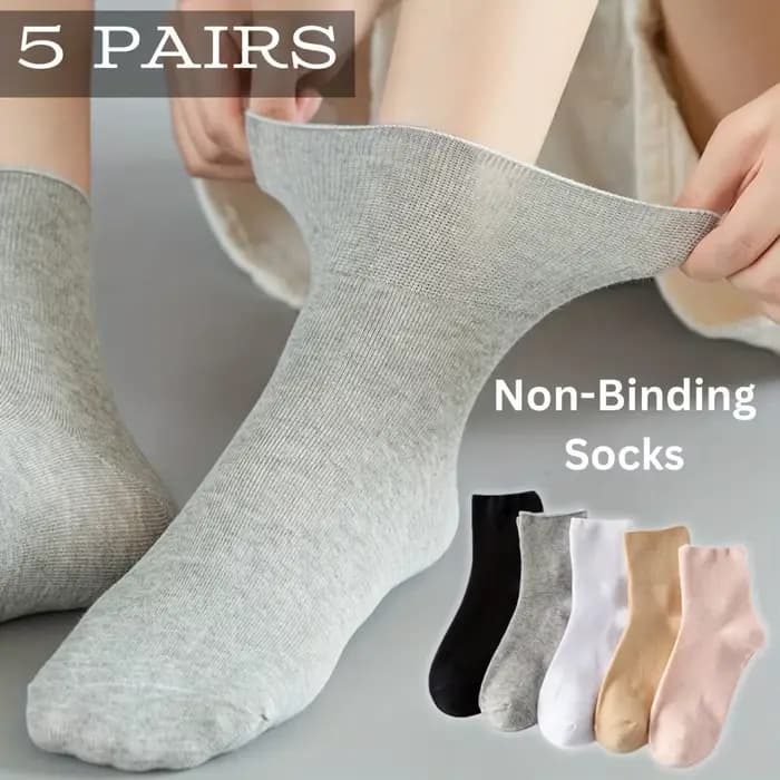 5 paires de chaussettes diabétiques non compressives pour femmes