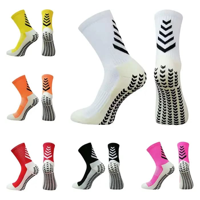 1 paire de chaussettes de football antidérapantes