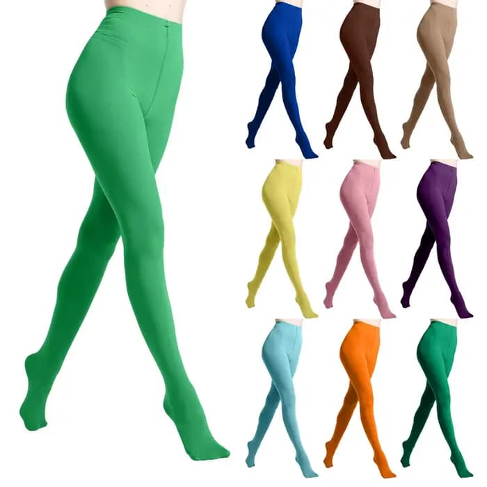 Femmes collants grande taille femmes vacances fête Costume couleur unie collants carnaval noël collants bas fausse peau collants