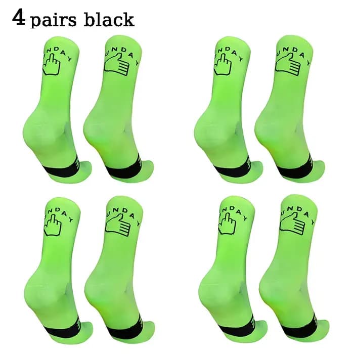 4 paires de chaussettes de cyclisme pour hommes et femmes
