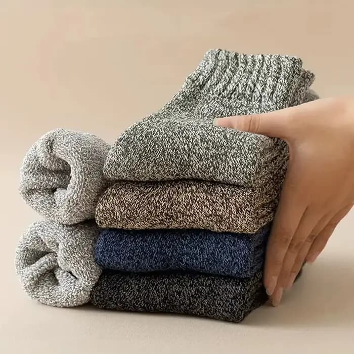 5 paires de chaussettes en laine mérinos pour hommes