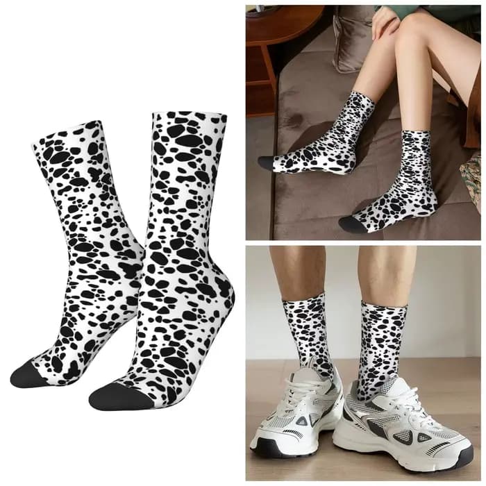 Chaussettes imprimées chien dalmatien toutes saisons