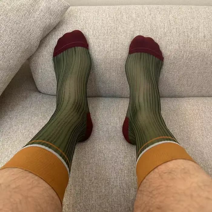 Chaussettes tendance pour hommes 2026 – Rayures lignées style américain