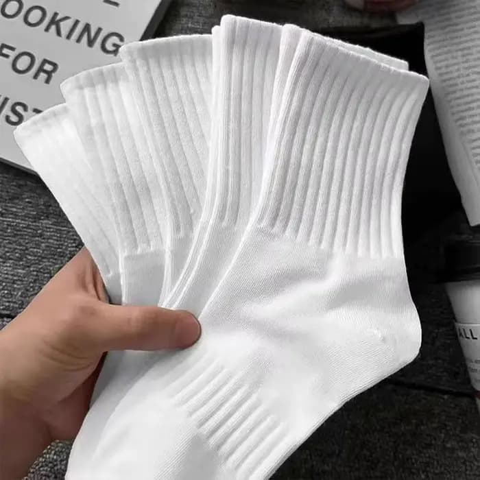 Chaussettes de sport montantes noires et blanches