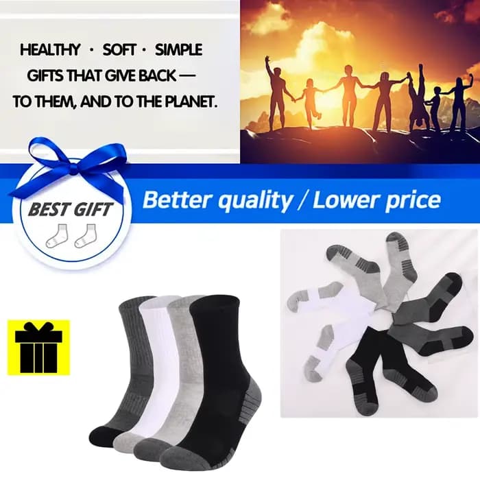 1/3/6 paires de chaussettes de randonnée épaisses pour hommes et femmes