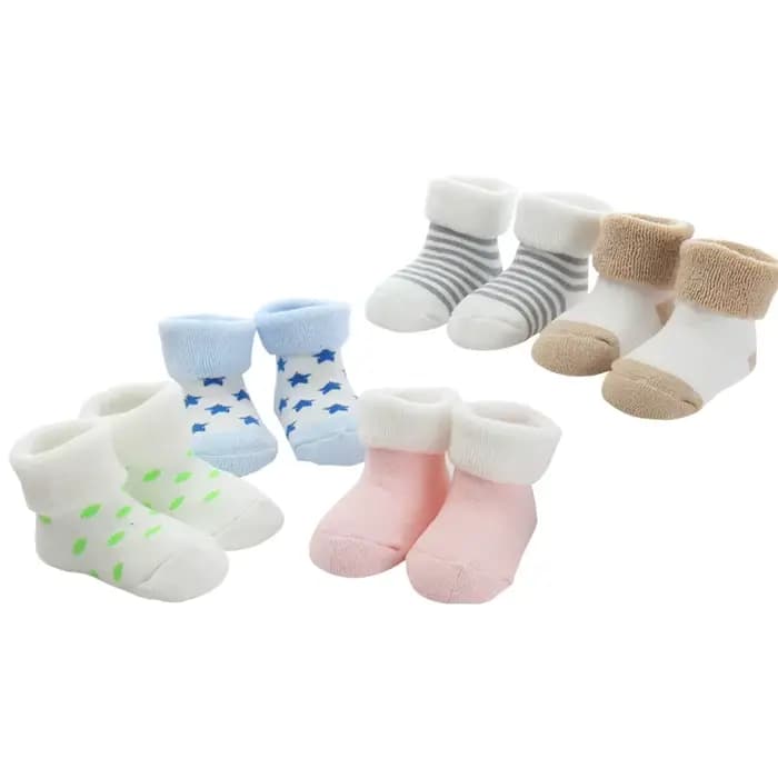 5 paires de chaussettes antidérapantes pour bébés de 0 à 3 ans