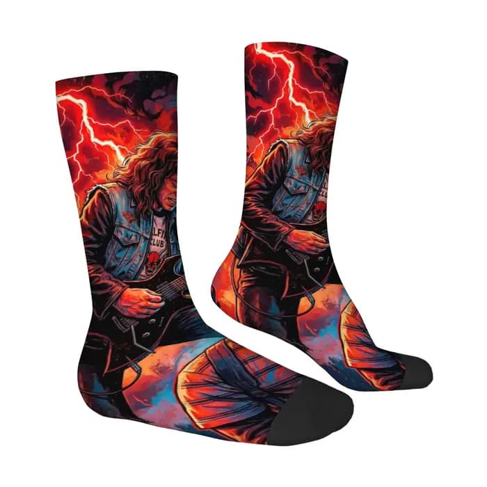 Chaussettes pour hommes style rétro Eddie Munson