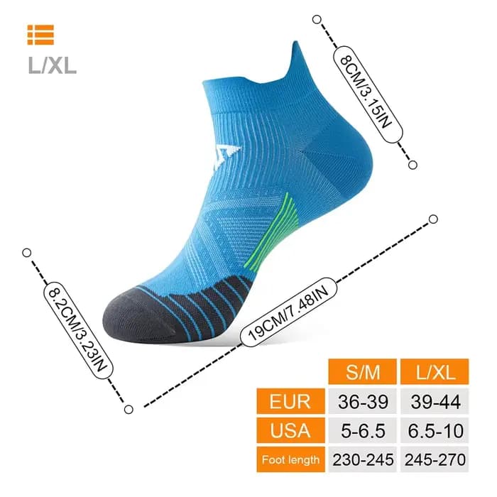 2 paires/lot de chaussettes de sport anti-transpiration pour hommes et femmes