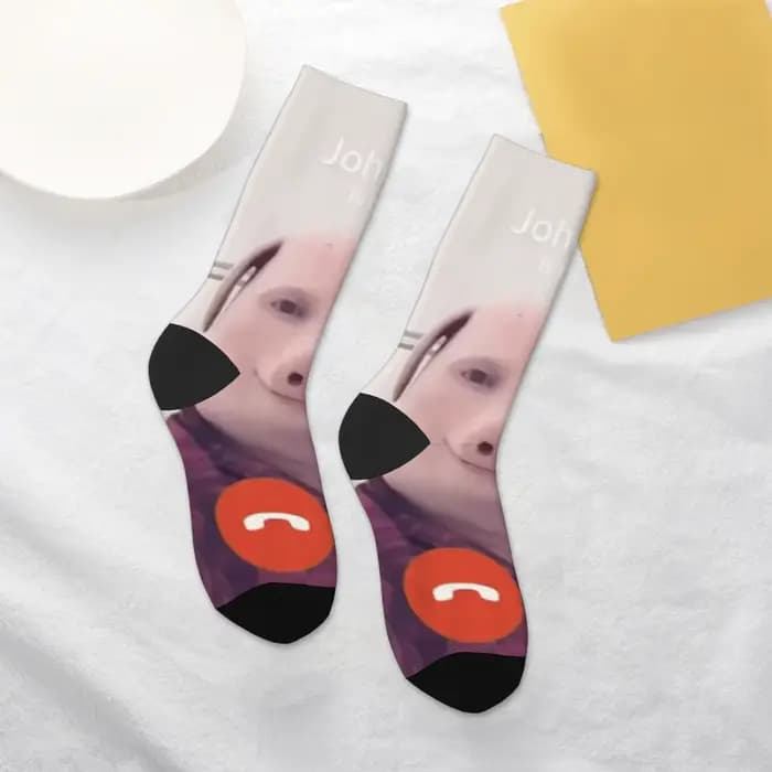 Chaussettes fantaisie pour hommes à motif John Pork