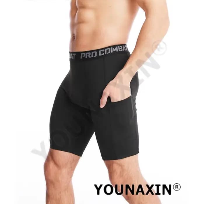 Collants de sport noirs pour hommes
