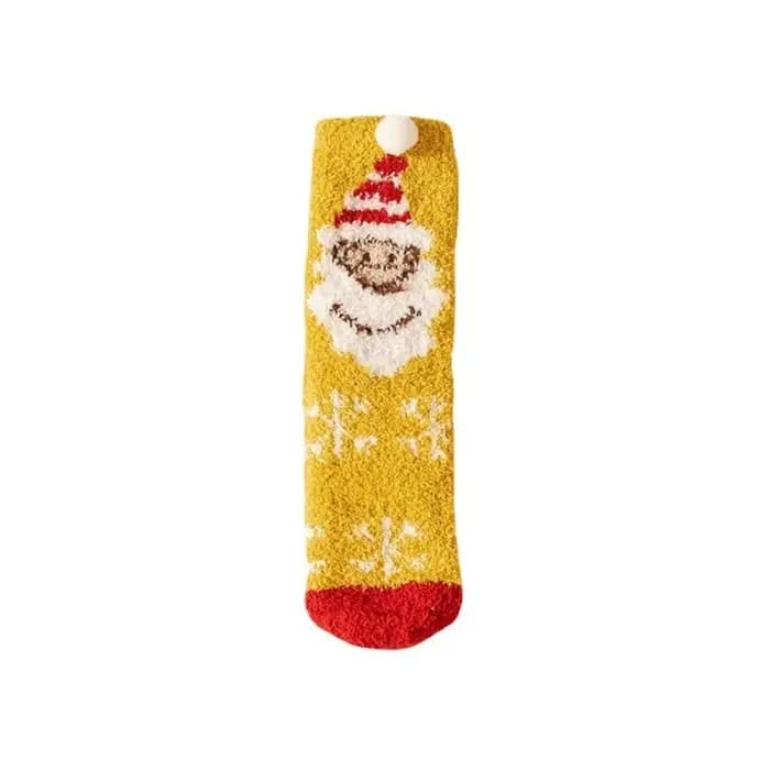Chaussettes père noël dessin animé bonhomme de neige chapeau