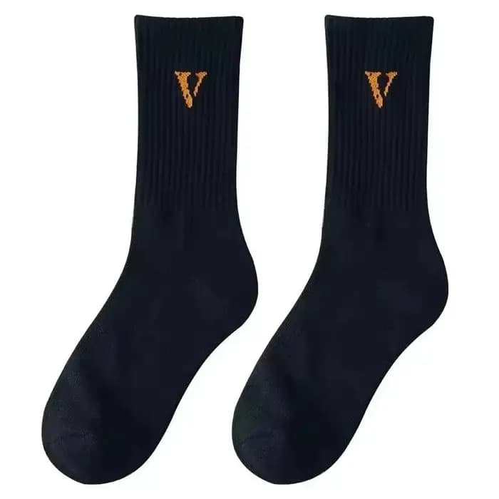 Chaussettes Tube longues en boîte Vlone lettre imprimée Style de rue sport