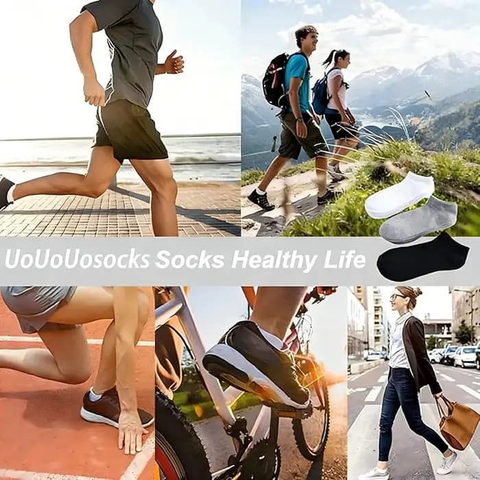 Chaussettes courtes de sport unisexes de couleur unie