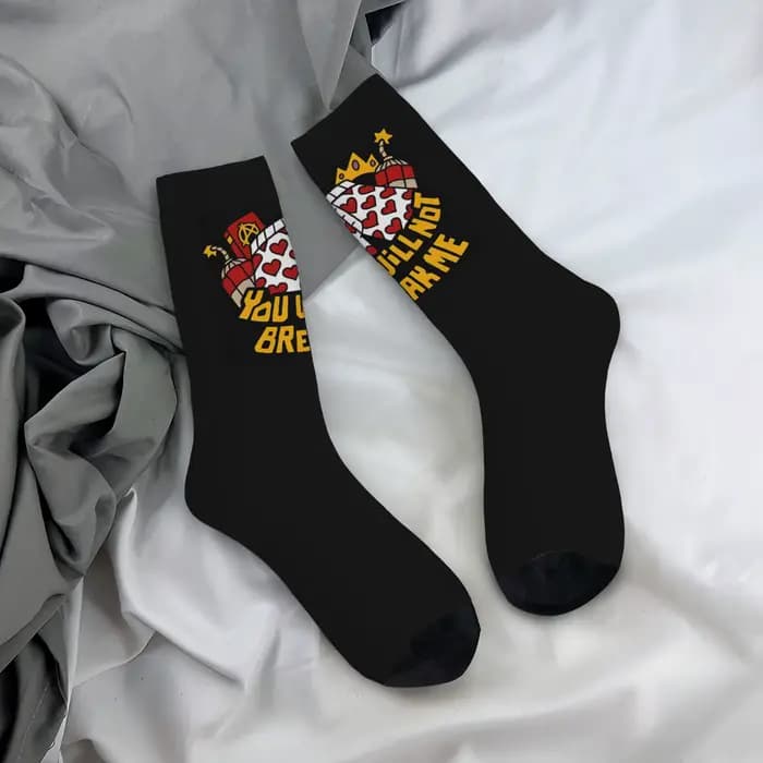 Funny Sock Dungeon Crawler Carl 1 Chaussettes pour hommes avec motif imprimé de qualité vintage, chaussettes fantaisie pour hommes
