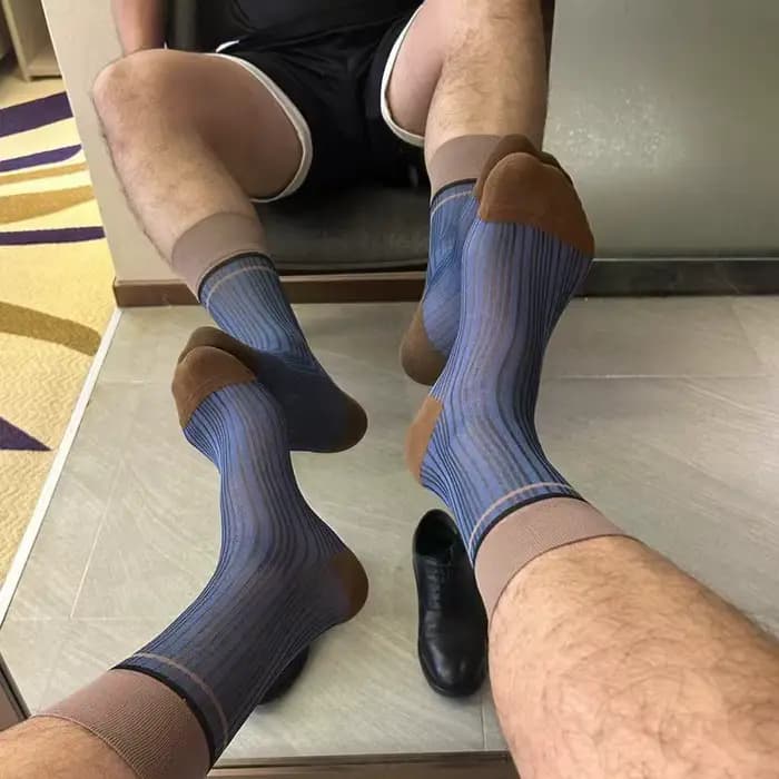 Chaussettes tendance pour hommes 2026 – Rayures lignées style américain