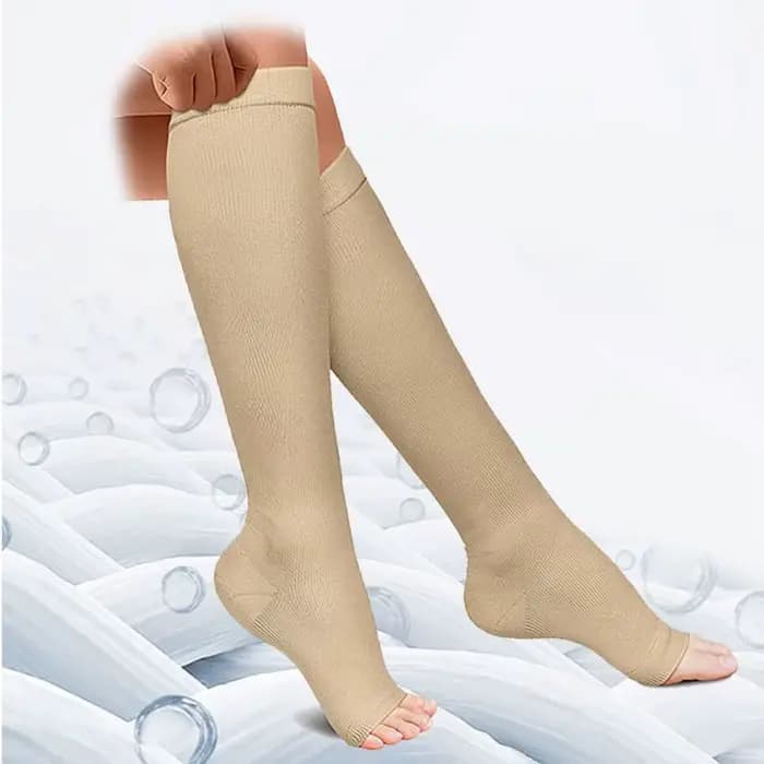 Chaussettes de compression médicale noires pour femmes et hommes