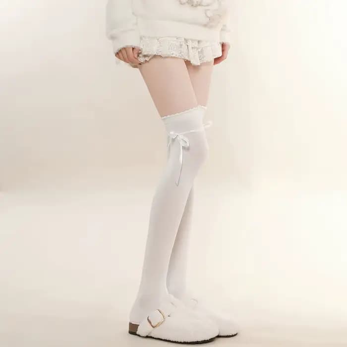 Chaussettes hautes à lacets pour femmes