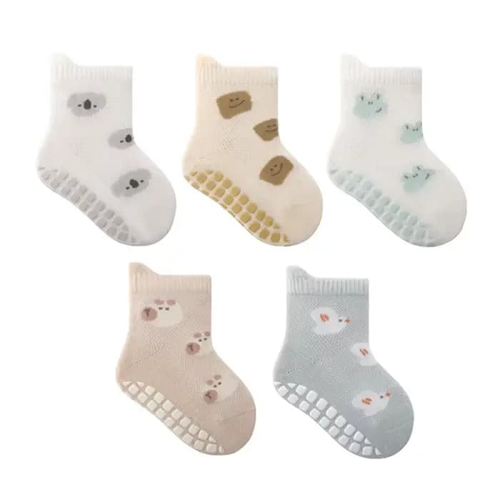 5 paires de chaussettes antidérapantes pour enfants