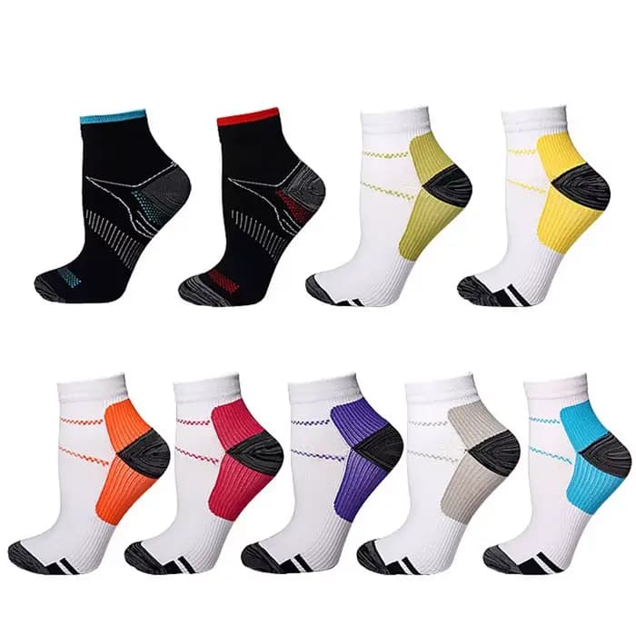 Chaussettes de compression nouvel été blanc plantaire Fascia bas