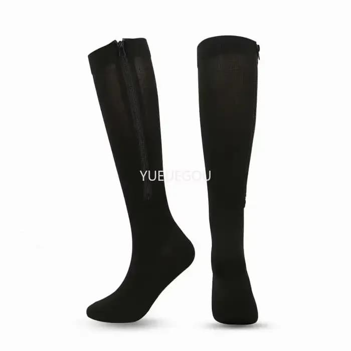 Chaussettes de compression à fermeture éclair pour femmes et hommes