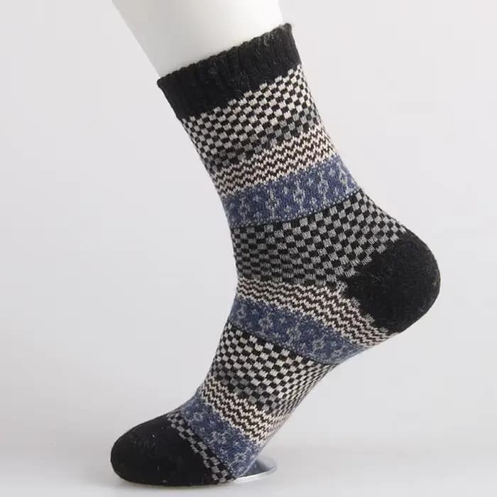 5 paires/lot hommes chaussettes hiver épais chaud rayure laine chaussettes décontracté chaussette affaires hommes chaussettes de haute qualité